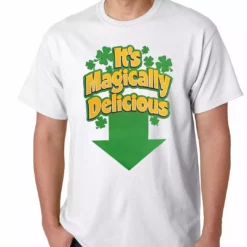 Bewild It's Magically Delicious Irish Shamrock Mens T-shirt St.Patricks Day
