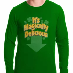 Bewild It's Magically Delicious Irish Shamrock Thermal Shirt
