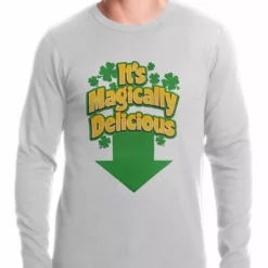 Bewild It's Magically Delicious Irish Shamrock Thermal Shirt