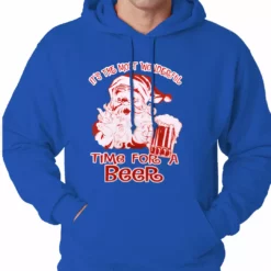 Bewild Holiday Prints It's The Most Wonderful Time For A Beer Funny Christmas Adult Hoodie