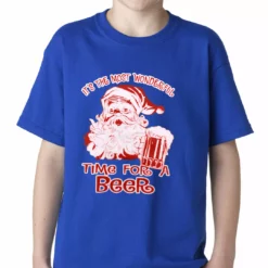 Bewild Holiday Prints It's The Most Wonderful Time For A Beer Funny Christmas Kids T-shirt