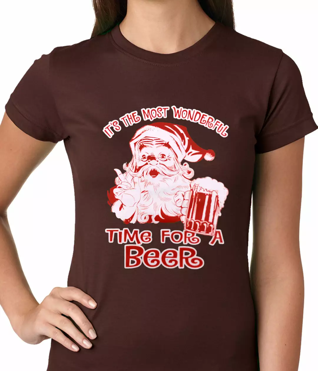 Bewild It's The Most Wonderful Time For A Beer Funny Christmas Ladies T-shirt Holiday Prints 5 Bewild It's The Most Wonderful Time For A Beer Funny Christmas Ladies T-shirt Holiday Prints