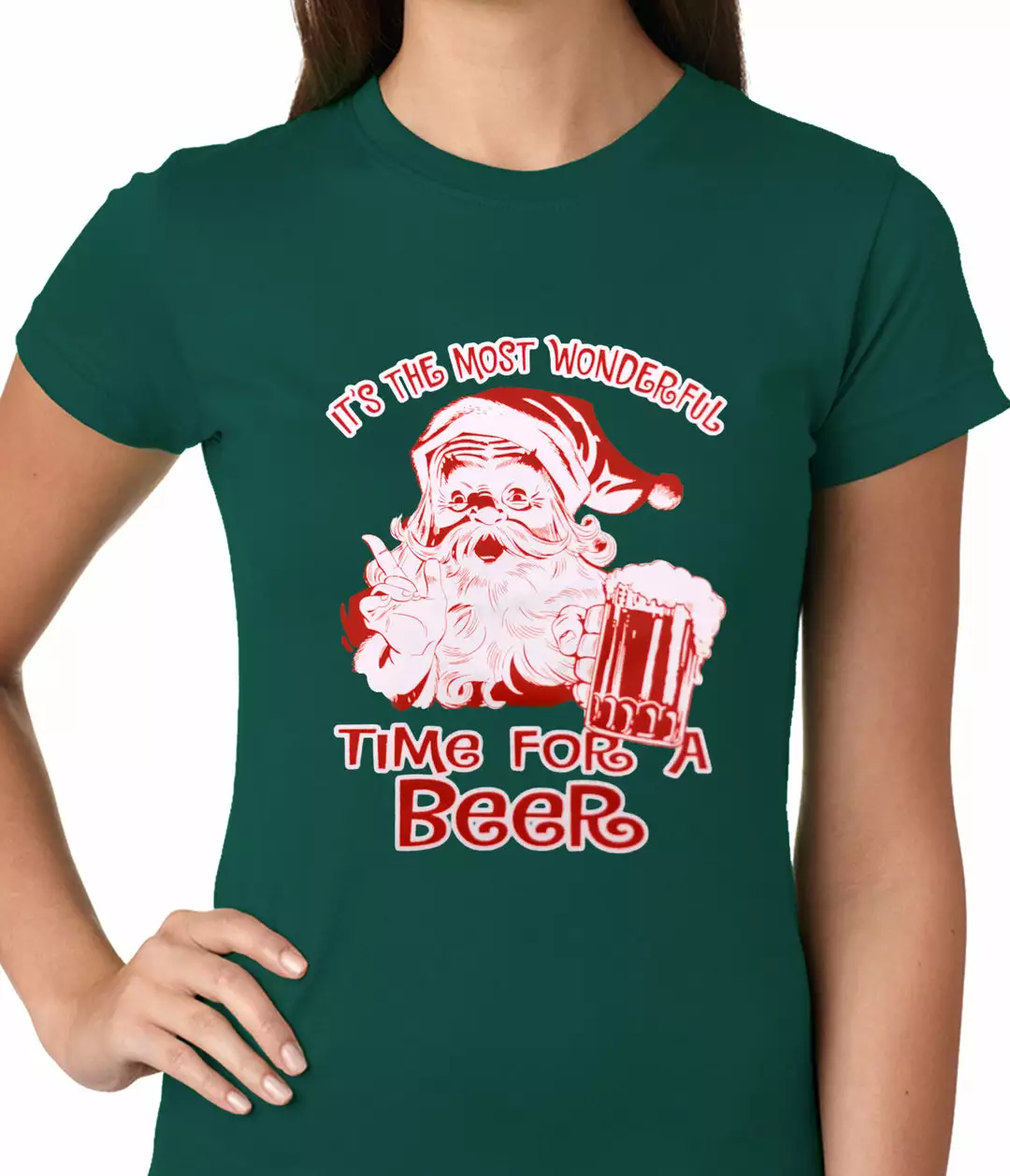 Bewild It's The Most Wonderful Time For A Beer Funny Christmas Ladies T-shirt Holiday Prints 6 Bewild It's The Most Wonderful Time For A Beer Funny Christmas Ladies T-shirt Holiday Prints