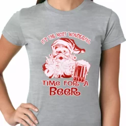 Bewild It's The Most Wonderful Time For A Beer Funny Christmas Ladies T-shirt Holiday Prints 15 Bewild It's The Most Wonderful Time For A Beer Funny Christmas Ladies T-shirt Holiday Prints