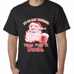 Bewild It's The Most Wonderful Time For A Beer Funny Christmas Mens T-shirt Holiday Prints