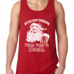 Bewild It's The Most Wonderful Time For A Beer Funny Christmas Tank Top Holiday Prints