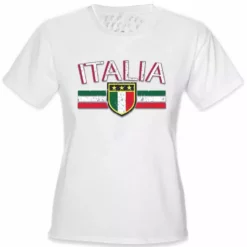 Bewild Nationality & Ethnic Italia Vintage Shield International Girls T-Shirt