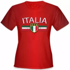 Bewild Nationality & Ethnic Italia Vintage Shield International Girls T-Shirt
