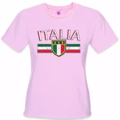 Bewild Nationality & Ethnic Italia Vintage Shield International Girls T-Shirt