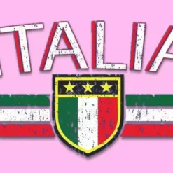 Bewild Nationality & Ethnic Italia Vintage Shield International Girls T-Shirt