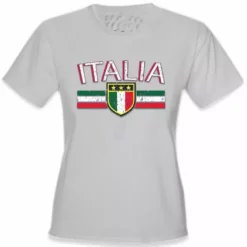 Bewild Nationality & Ethnic Italia Vintage Shield International Girls T-Shirt