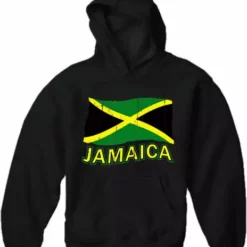 Bewild Nationality & Ethnic Jamaica Vintage Flag Adult Hoodie