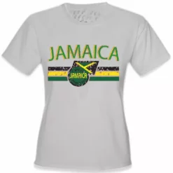 Bewild Nationality & Ethnic Jamaica Vintage Shield International Girls T-Shirt