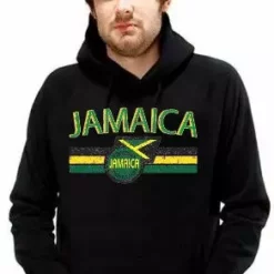 Bewild Jamaica Vintage Shield International Hoodie Nationality & Ethnic