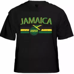 Bewild Jamaica Vintage Shield International Mens T-Shirt Nationality & Ethnic