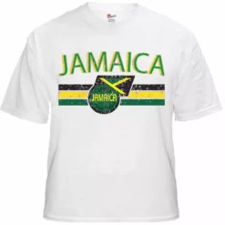 Bewild Jamaica Vintage Shield International Mens T-Shirt Nationality & Ethnic