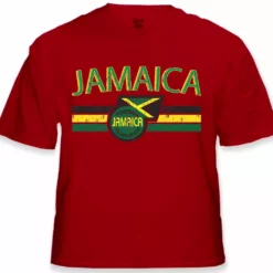 Bewild Jamaica Vintage Shield International Mens T-Shirt Nationality & Ethnic