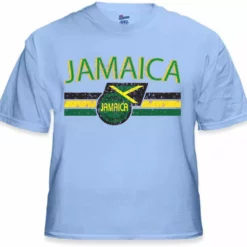 Bewild Jamaica Vintage Shield International Mens T-Shirt Nationality & Ethnic