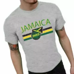 Bewild Jamaica Vintage Shield International Mens T-Shirt Nationality & Ethnic
