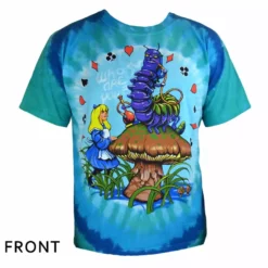 Bewild Jefferson Airplane Tshirt - Jefferson Airplane Alice In Wonderland Tie Dye T-Shirt Liquid Blue
