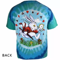Bewild Jefferson Airplane Tshirt - Jefferson Airplane Alice In Wonderland Tie Dye T-Shirt Liquid Blue