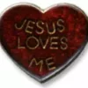 Bewild Lapel Pins Jesus Loves Me Heart Lapel Pin
