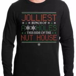 Bewild Jolliest A**holes Thermal Shirt Holiday Prints