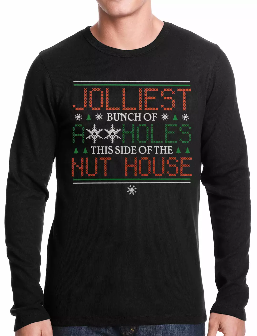 Bewild Jolliest A**holes Thermal Shirt Holiday Prints 3 Bewild Jolliest A**holes Thermal Shirt Holiday Prints