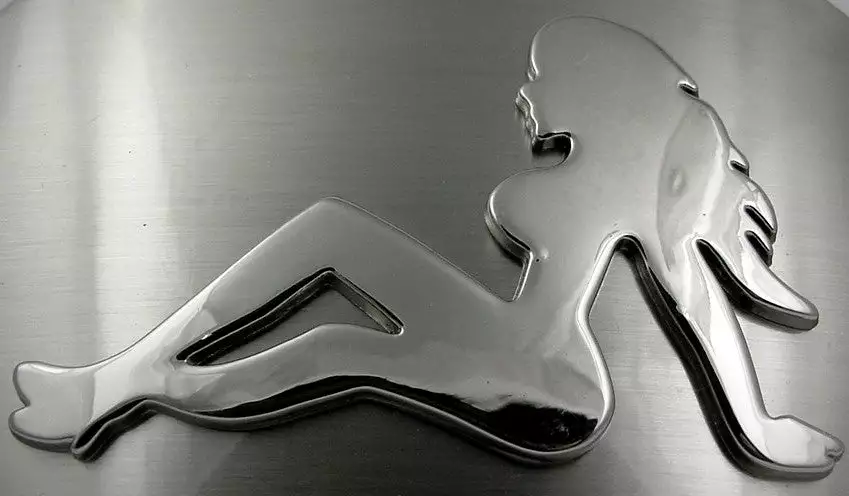 Bewild Jumbo Chrome Trucker Babe Buckle With FREE Leather Belt Belt Buckles 5 Bewild Jumbo Chrome Trucker Babe Buckle With FREE Leather Belt Belt Buckles