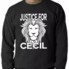 Bewild Justice For Cecil The Lion Adult Crewneck