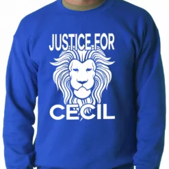Bewild Justice For Cecil The Lion Adult Crewneck