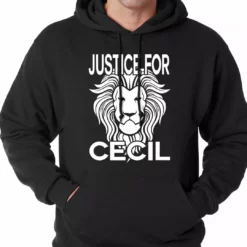 Bewild Justice For Cecil The Lion Adult Hoodie Say It Loud