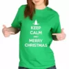 Bewild Holiday Prints Keep Calm And Merry Christmas Girl's T-Shirt