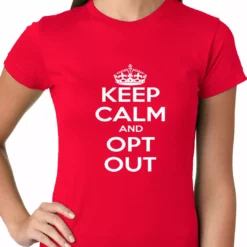 Bewild Keep Calm And Opt Out Of Common Core Ladies T-shirt