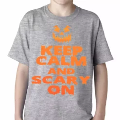 Bewild Keep Calm And Scary On Funny Halloween Kids T-shirt
