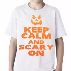 Bewild Keep Calm And Scary On Funny Halloween Kids T-shirt
