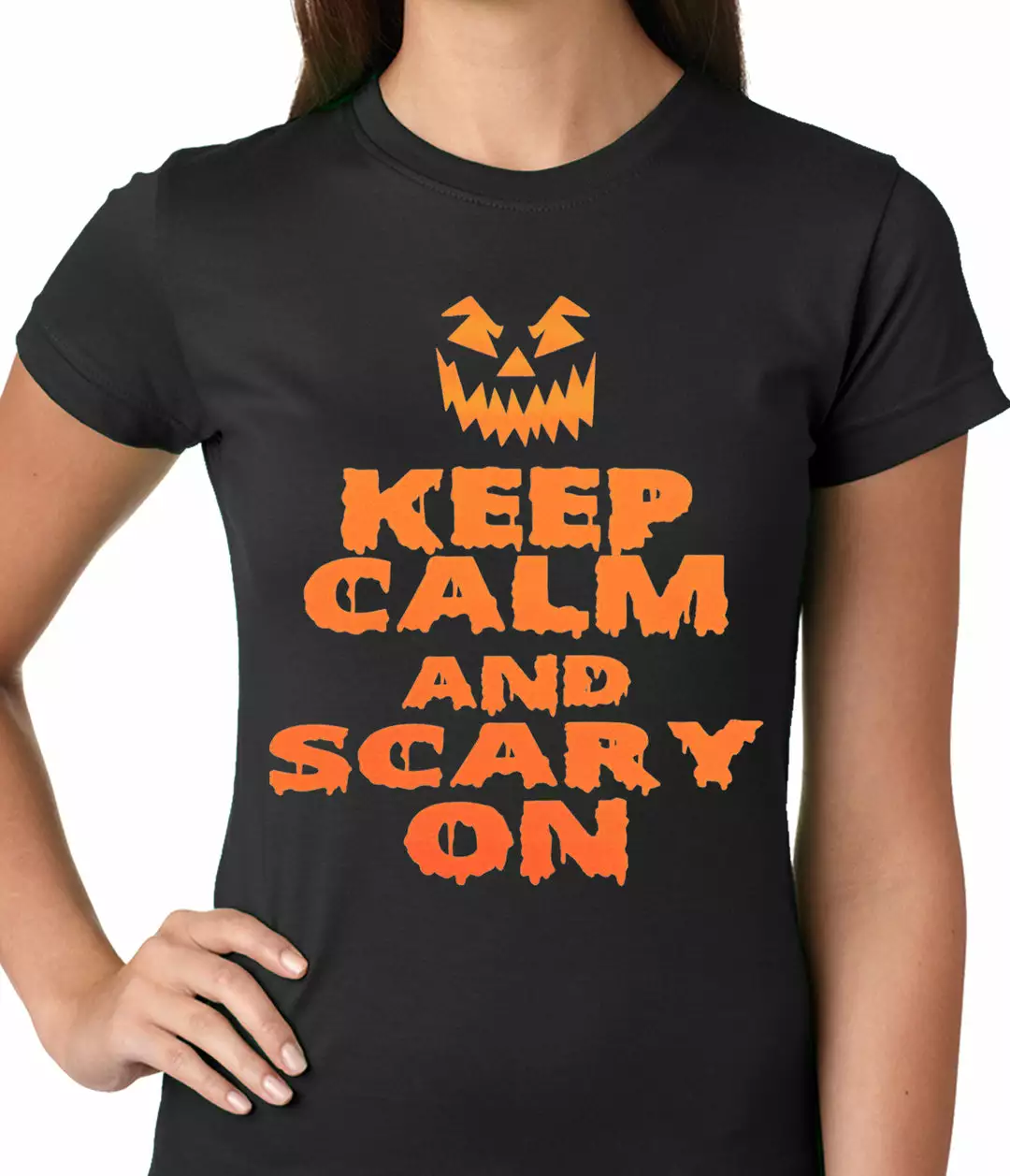 Bewild Keep Calm And Scary On Funny Halloween Ladies T-shirt Halloween Prints 3 Bewild Keep Calm And Scary On Funny Halloween Ladies T-shirt Halloween Prints
