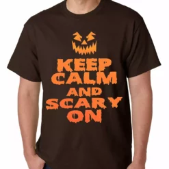 Bewild Halloween Prints Keep Calm And Scary On Funny Halloween Mens T-shirt