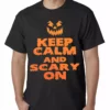 Bewild Halloween Prints Keep Calm And Scary On Funny Halloween Mens T-shirt 2 Bewild Halloween Prints Keep Calm And Scary On Funny Halloween Mens T-shirt