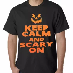 Bewild Halloween Prints Keep Calm And Scary On Funny Halloween Mens T-shirt