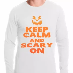 Bewild Keep Calm And Scary On Funny Halloween Thermal Shirt Halloween Prints 7 Bewild Keep Calm And Scary On Funny Halloween Thermal Shirt Halloween Prints