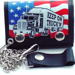 Bewild Wallets & Chains Keep On Truck'n Genuine Leather Chain Wallet