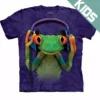 Bewild The Mountain Apparel Kid's DJ Peace Frog Big Face T-Shirt