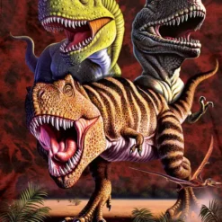 Bewild The Mountain Apparel Kid's T-Rex Collage Big Face T-Shirt