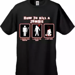 Bewild Kids How To Kill A Zombie T-Shirt Cool Funny & Offensive