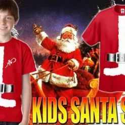 Bewild Kids Santa Claus Costume Tuxedo T-Shirt