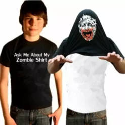 Bewild Halloween Costume T-Shirt - Ask Me About My Zombie Shirt Youth T-Shirt Cool Funny & Offensive