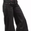 Bewild Kikgirl Jeans - KikGirl 26" Deluxe Wideleg Pants (Black Denim) 1 Bewild Kikgirl Jeans - KikGirl 26" Deluxe Wideleg Pants (Black Denim)