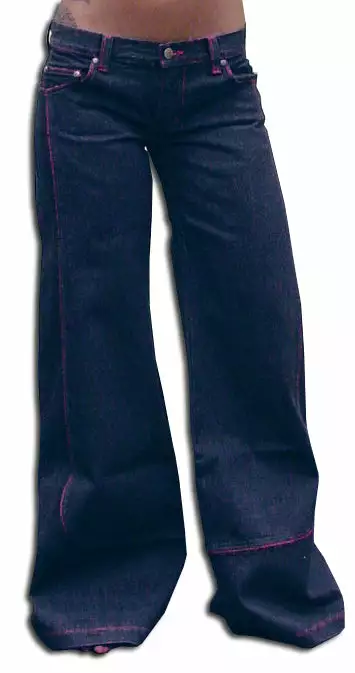 Bewild Kikwear KikGirl Jeans - KikGirl 26" Deluxe Wideleg Pants (Blue Denim) 6 Bewild Kikwear KikGirl Jeans - KikGirl 26" Deluxe Wideleg Pants (Blue Denim)