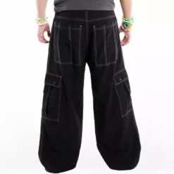 Bewild Kikwear Jeans - Kikwear 23" Microsuede Cargo Pants (Black) 16 Bewild Kikwear Jeans - Kikwear 23